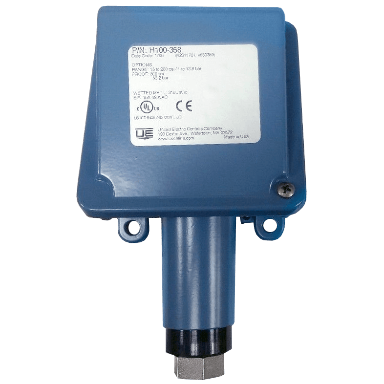 United Electric Pressure Switch, 100 Series Type H100 Models 358 to 376